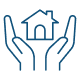 hands holding a house